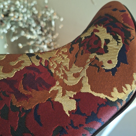 🥰NEW Franco Sarto Olympia tapestry textured floral block heel boot 7.5 - Picture 5 of 15
